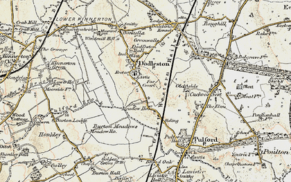 Old map of Dodleston in 1902-1903