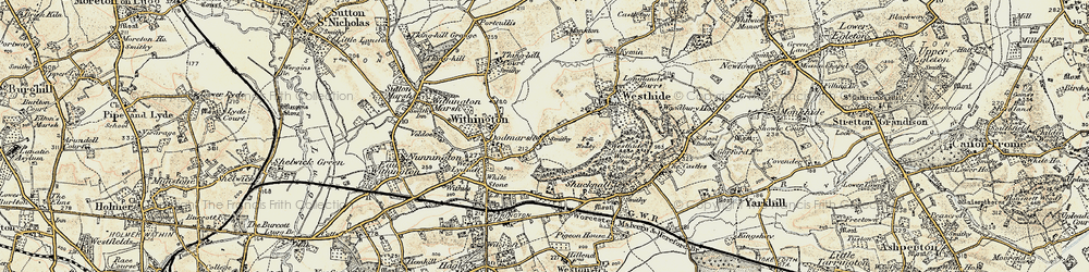 Old map of Dodmarsh in 1899-1901