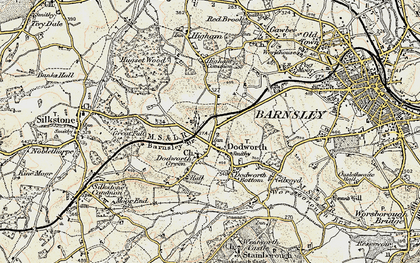 Old map of Dodworth in 1903