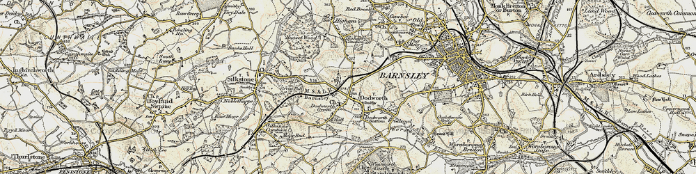 Old map of Dodworth in 1903