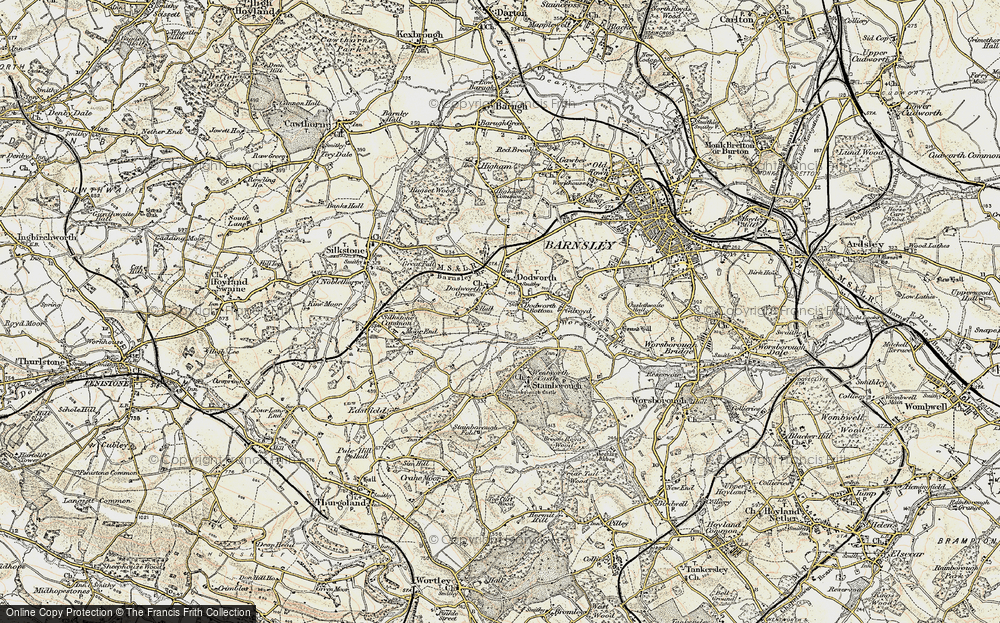 Old Map of Dodworth Bottom, 1903 in 1903