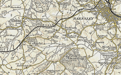Old map of Dodworth Green in 1903