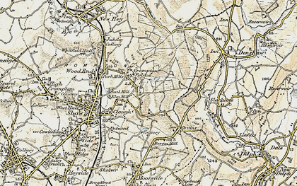 Old map of Brushes Clough Resr in 1903