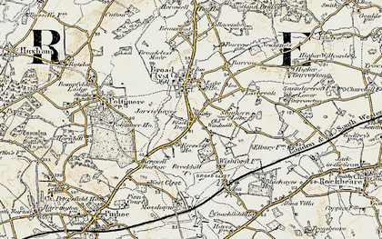 Old map of Blue Hayes in 1898-1900