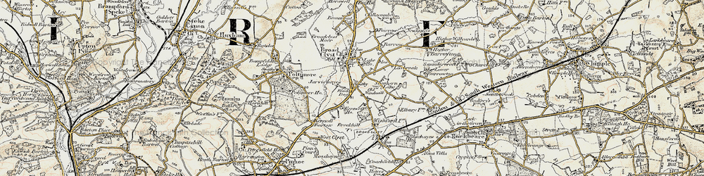Old map of Blue Hayes in 1898-1900