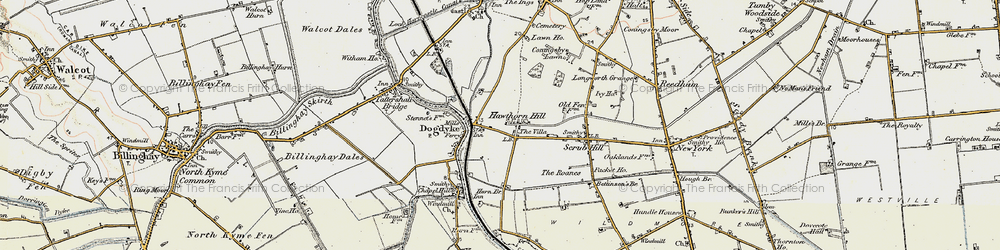 Old map of Dogdyke in 1902-1903