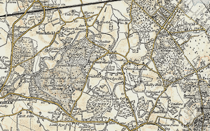 Old map of Dogmersfield in 1898-1909