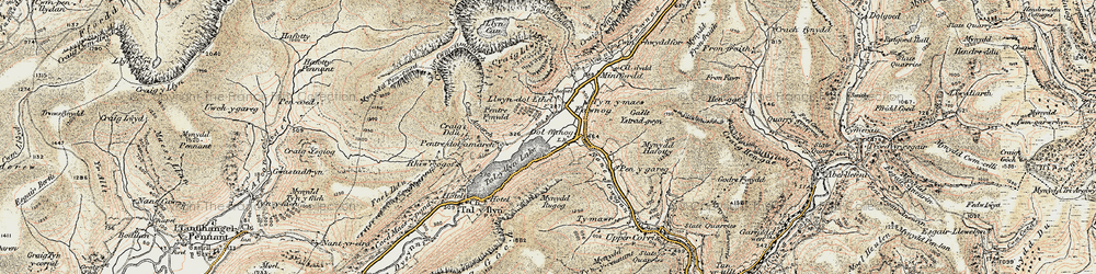 Old map of Dol-y-cae in 1902-1903