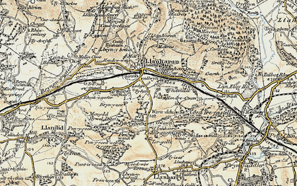 Old map of Dolau in 1899-1900