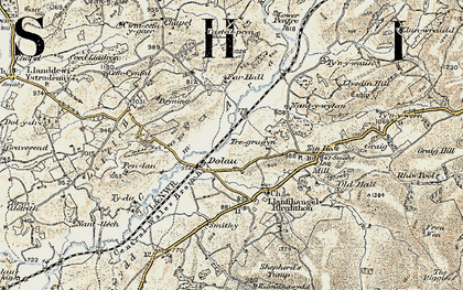 Old map of Dolau in 1901-1903