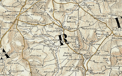 Old map of Dolgerdd in 1901