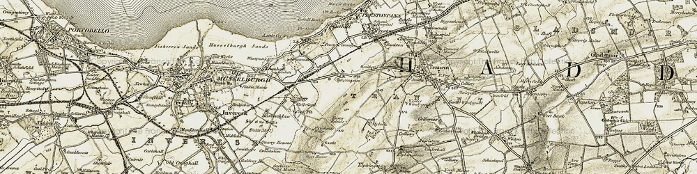 Old map of Dolphingstone in 1903-1904