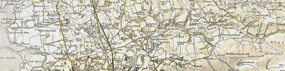 Old map of Dolphinholme in 1903-1904