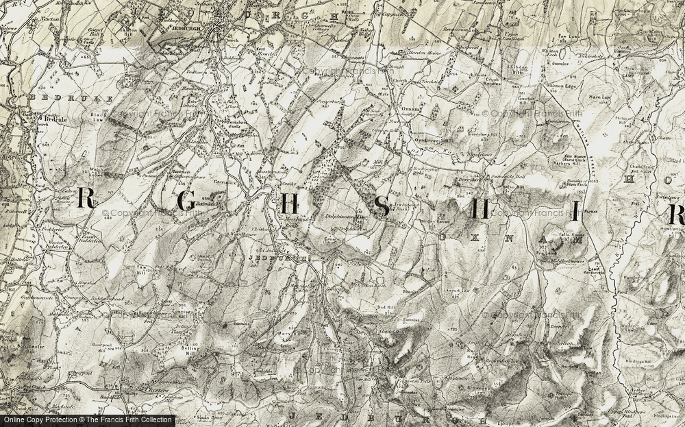 Old Map of Dolphinston, 1901-1904 in 1901-1904