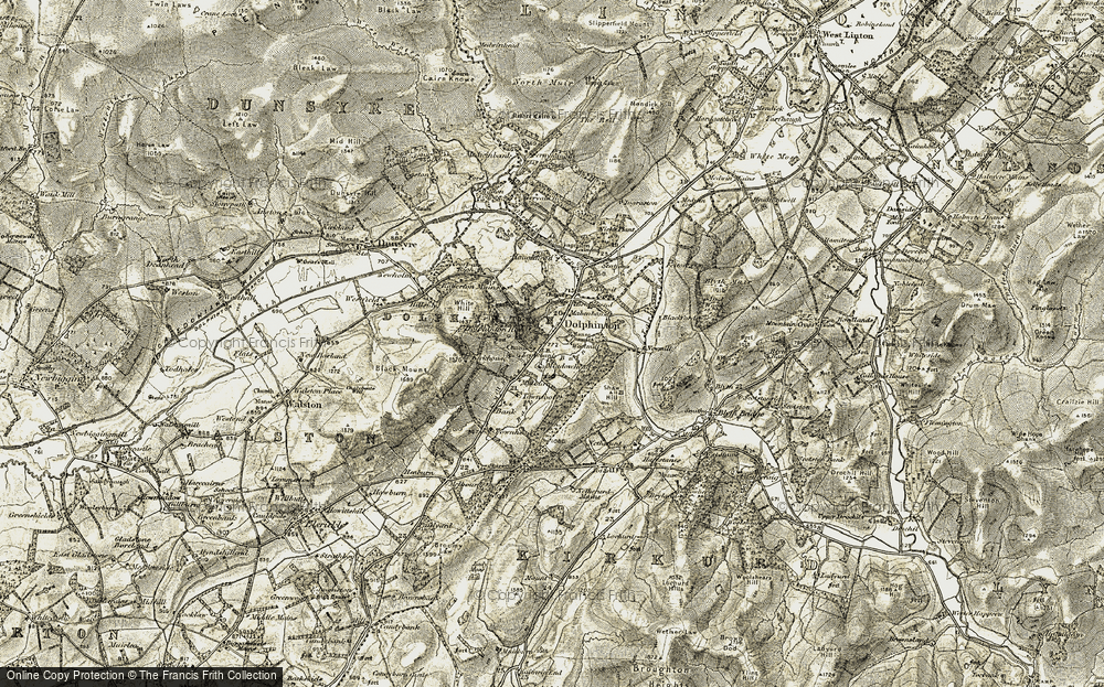 Old Map of Dolphinton, 1904 in 1904