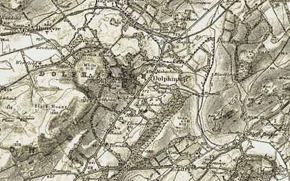 Old map of Dolphinton in 1904
