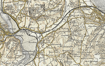 Old map of Dolwyd in 1902-1903