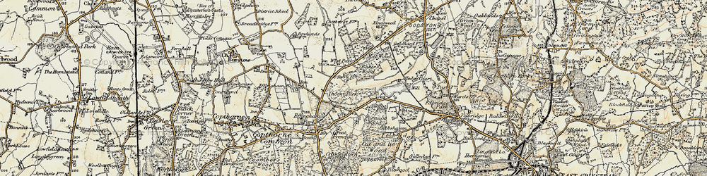 Old map of Baker's Wood in 1898-1902