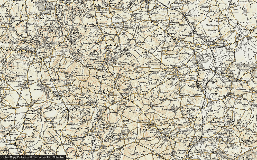 Old Map of Dommett, 1898-1900 in 1898-1900