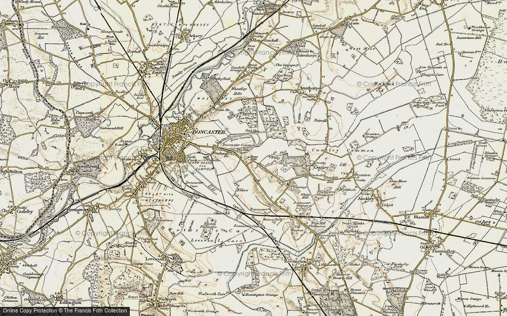 Old Map of Doncaster Common, 1903 in 1903