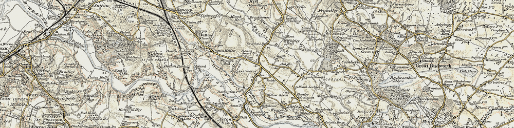 Old map of Dones Green in 1902-1903