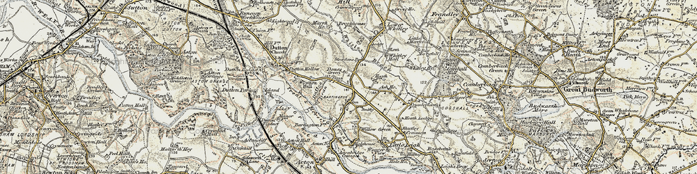 Old map of Trent & Mersey Canal in 1902-1903