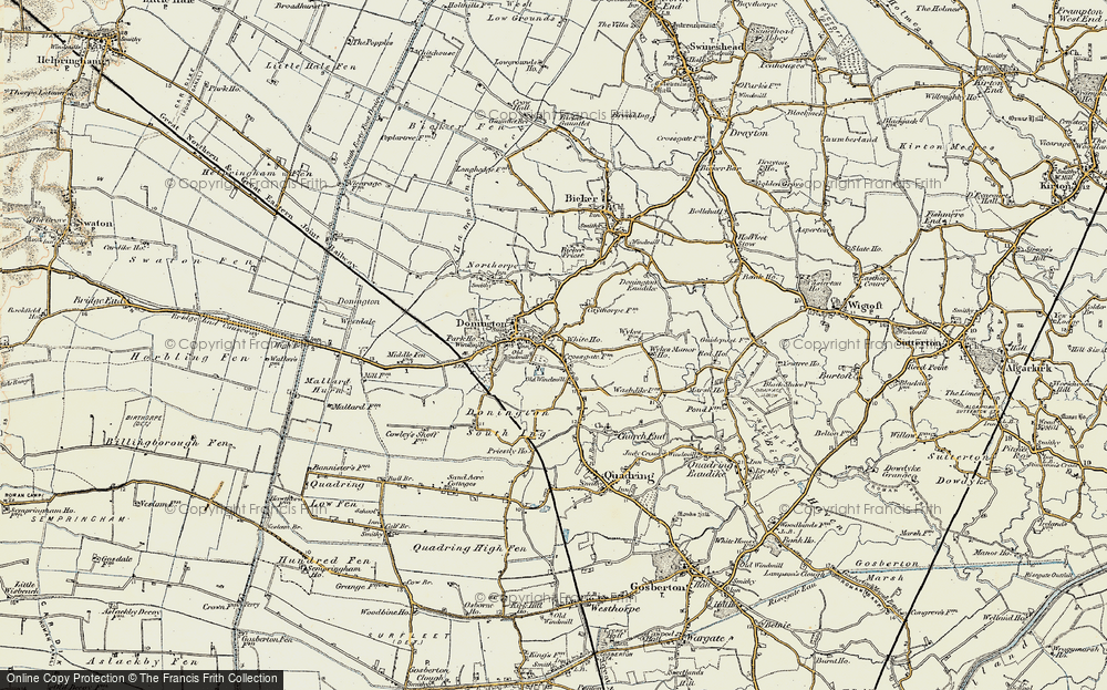 Old Map of Donington, 1902-1903 in 1902-1903