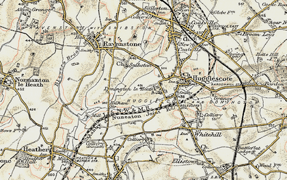 Old map of Donington le Heath in 1902-1903