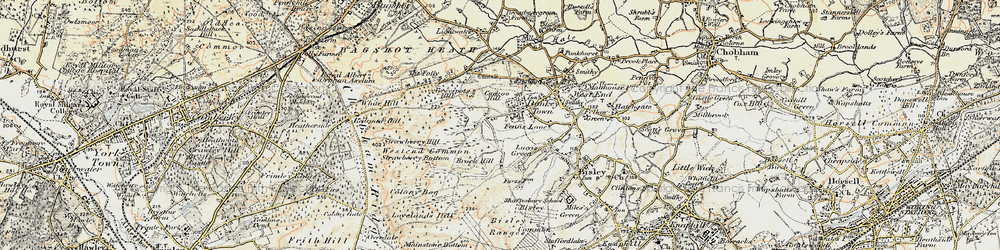 Old map of Donkey Town in 1897-1909