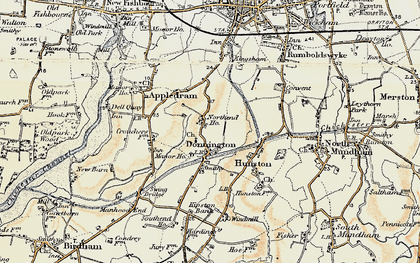 Old map of Donnington in 1897-1899
