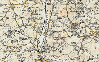 Old map of Donnington in 1899-1900