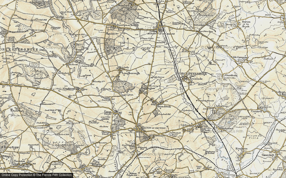 Old Map of Donnington, 1899 in 1899