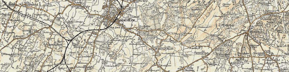 Old map of Doomsday Green in 1898