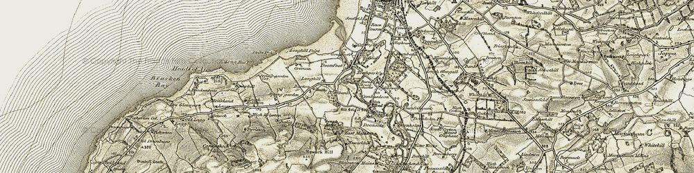 Old map of Mountcharles in 1904-1906