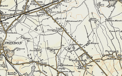 Old map of Dorcan in 1897-1899