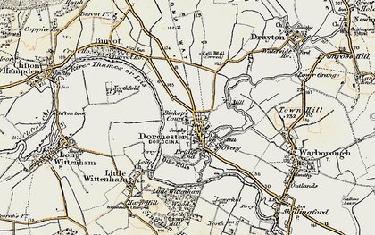 Old map of Dorchester in 1897-1899