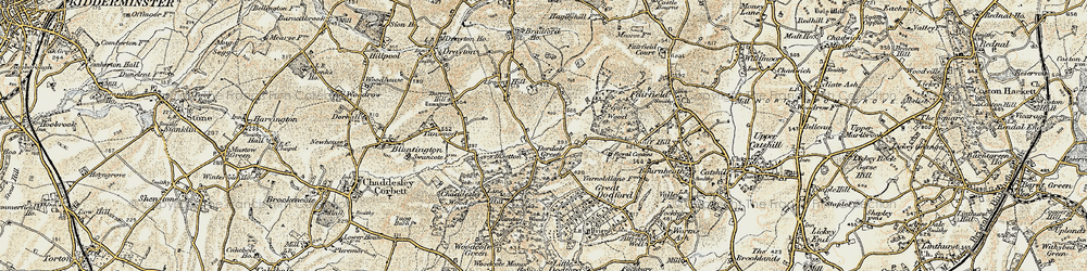 Old map of Dordale in 1901-1902