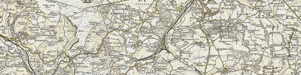 Old map of Dore in 1902-1903
