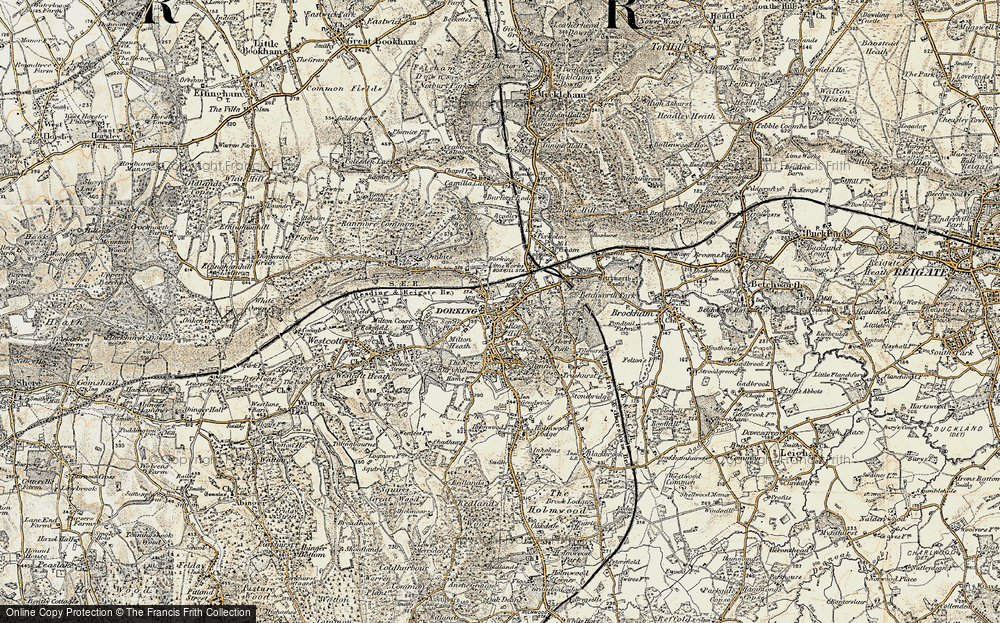 Old Map of Dorking, 1898-1909 in 1898-1909