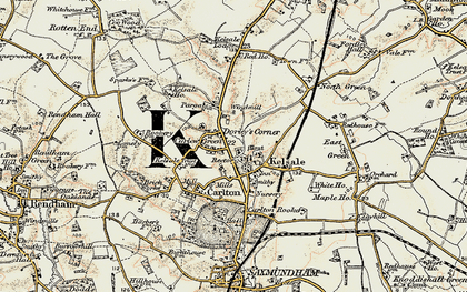Old map of Dorley's Corner in 1898-1901