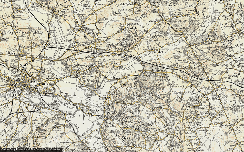 Old Map of Dormington, 1899-1901 in 1899-1901