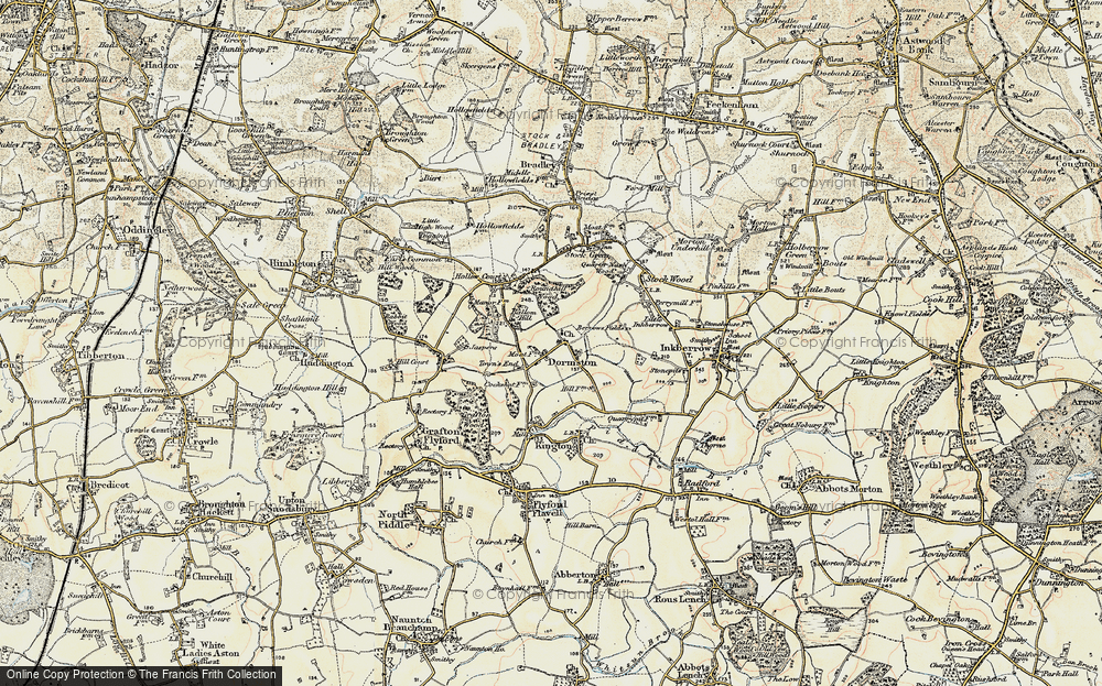Old Map of Historic Map covering Ballom Hill in 1899-1902