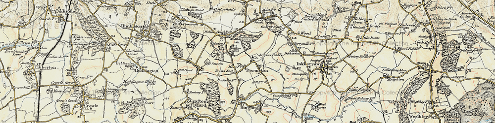 Old map of Dormston in 1899-1902