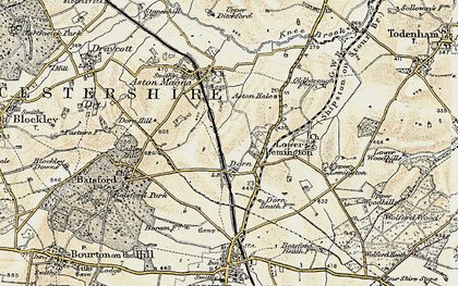 Old map of Dorn in 1899-1901