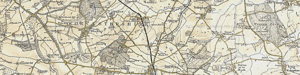 Old map of Dorn in 1899-1901
