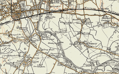 Old map of Amerden Ho in 1897-1909