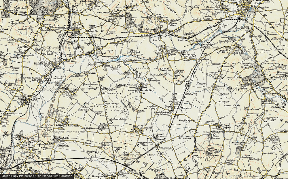 Old Map of Dorsington, 1899-1901 in 1899-1901