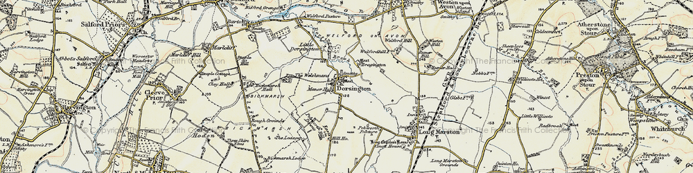 Old map of Dorsington in 1899-1901