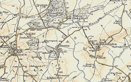 Old map of Dorton in 1898-1899