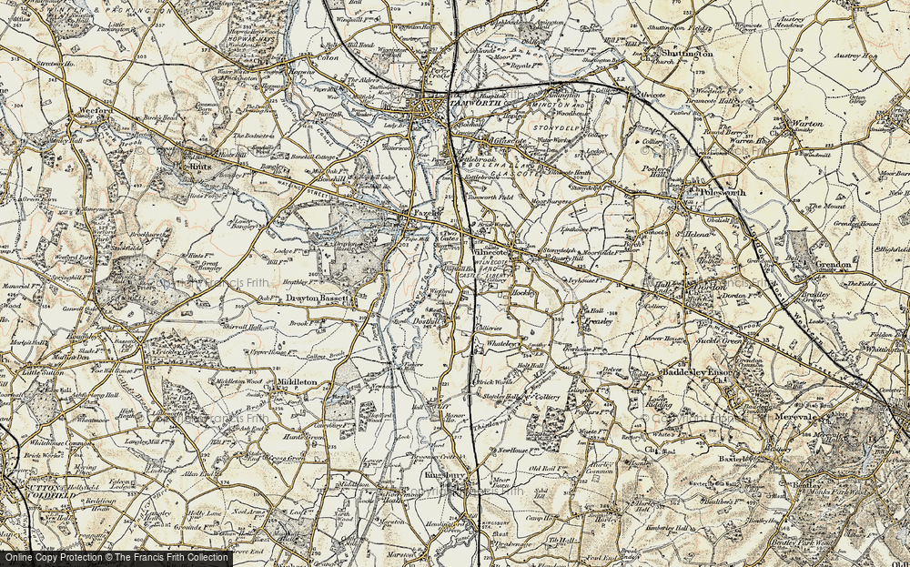 Old Map of Dosthill, 1901-1902 in 1901-1902